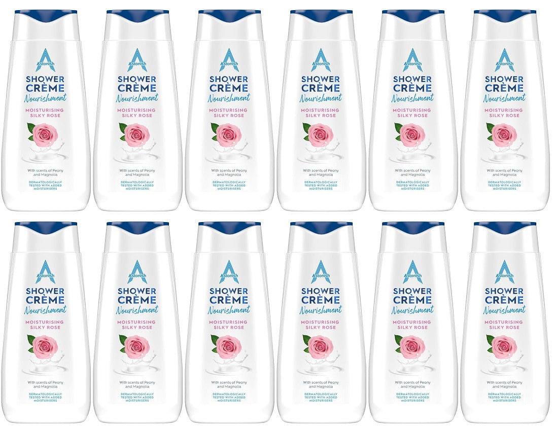 12 x Astonish Crème Shower Rose - 400ML