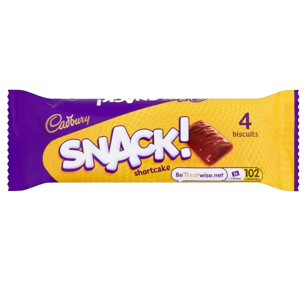 36 x Cadbury Snack Shortcake Chocolate Biscuit 40G