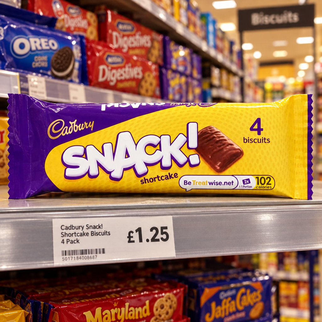 36 x Cadbury Snack Shortcake Chocolate Biscuit 40G