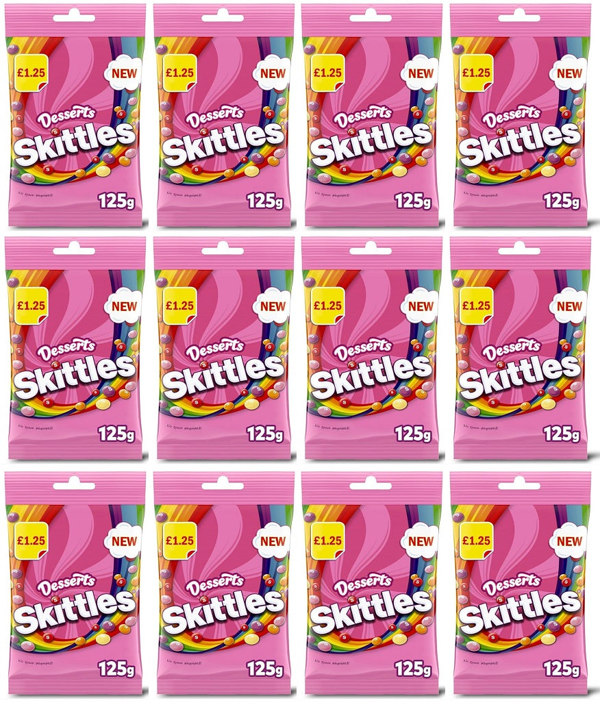 12 x Skittles Desserts Flavoured Treat Bag - 125GM