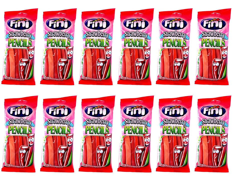 12 x Strawberry Pencils Bags