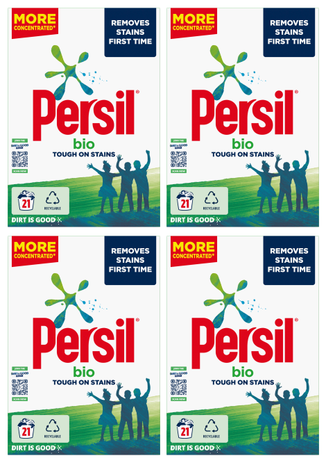 4 x Persil  Washing Powder Bio 21 Washes