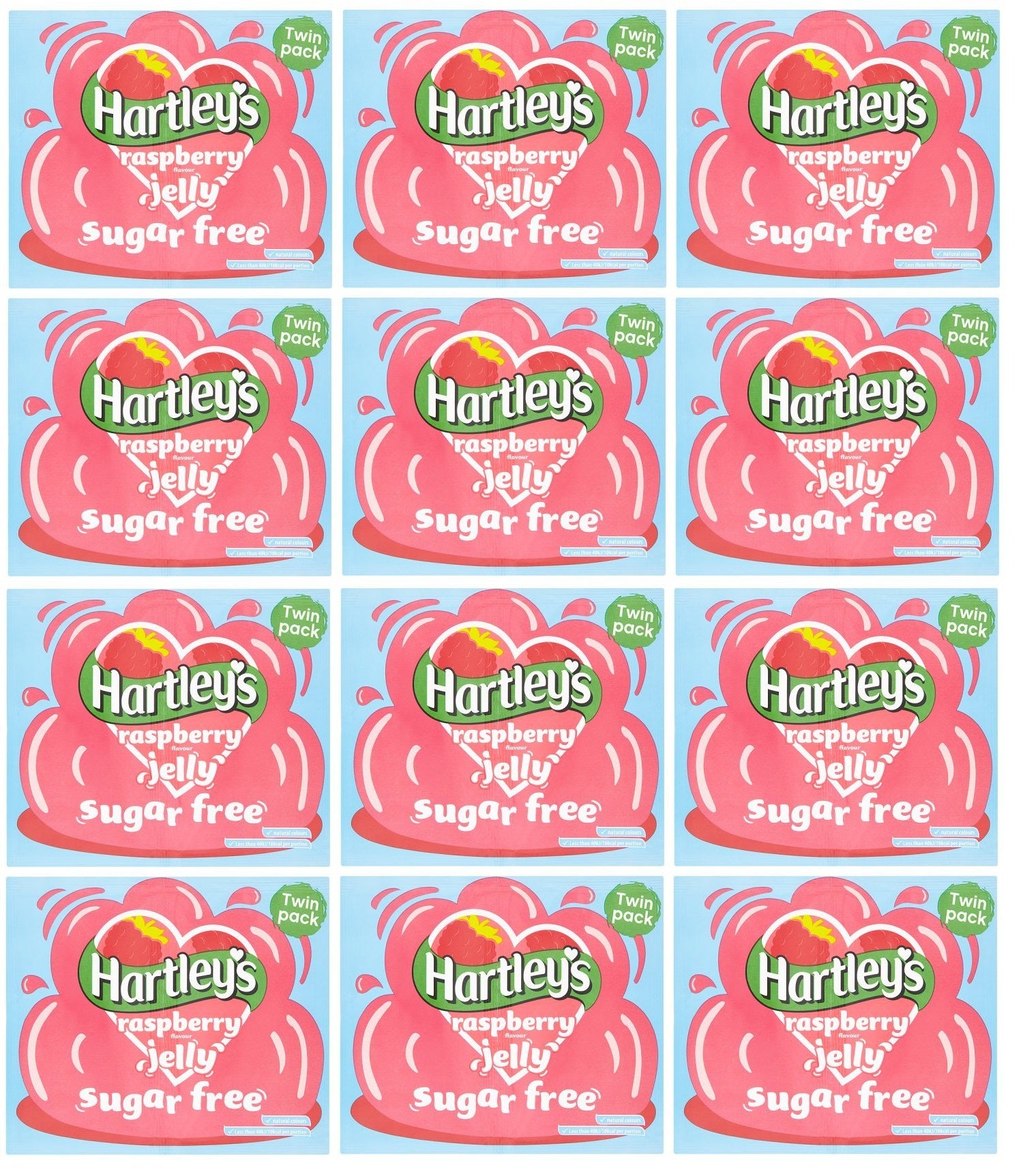 12 x Hartley's Raspberry Flavour Jelly 2 X 11.5G (23G)