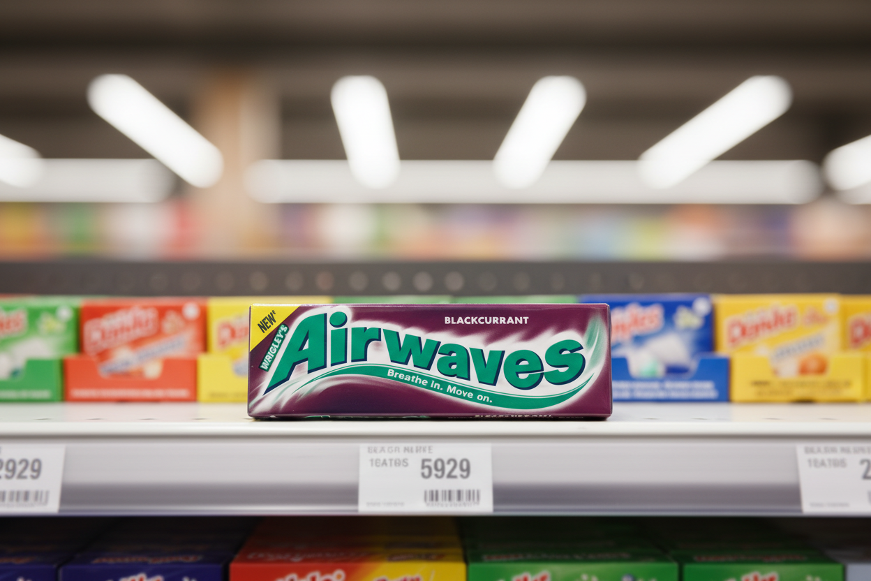 30 x Airwaves Blackcurrant Flavour Sugarfree Chewing Gum 10 Pieces