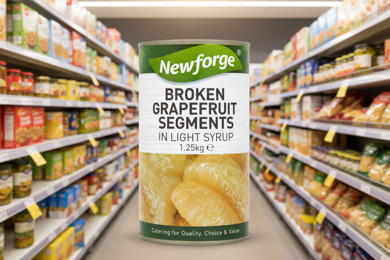 Newforge Broken Grapefruit Segments In Light Syrup 1.25Kg