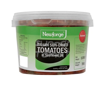 6 x Newforge Italian Sun Dried Tomatoes In Sunflower Oil 1150G