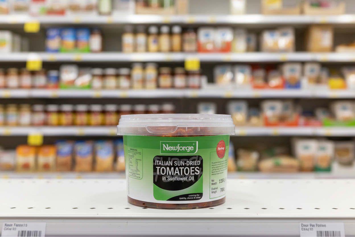 6 x Newforge Italian Sun Dried Tomatoes In Sunflower Oil 1150G