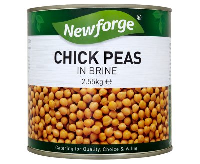 6 x Newforge Chick Peas In Brine 2.55Kg