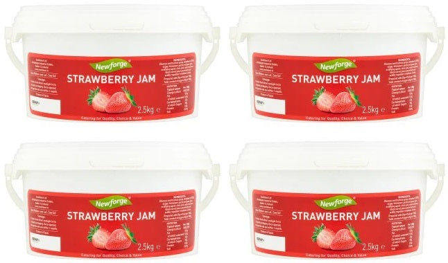4 x Chefs Kitchen Strawberry Jam Bucket 2.5Kg
