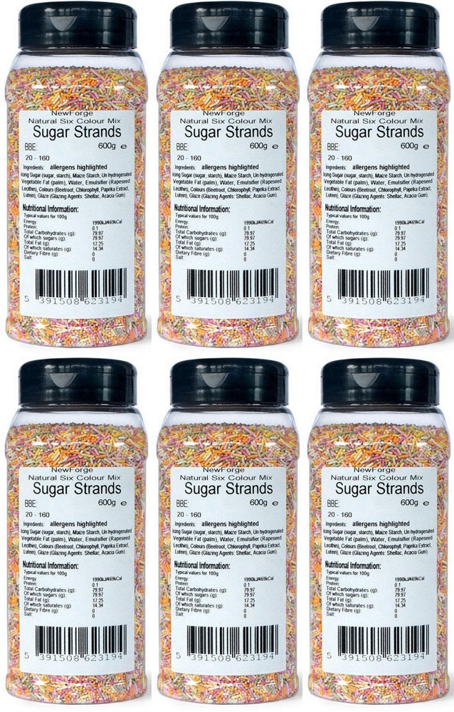 6 x Newforge Sugar Strands 600G