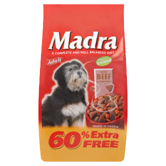 4 x Madra Adult Roast Beef & Vegetables 2.5Kg Plus 60% Extra Free