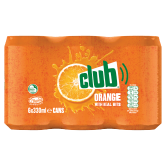 4 x Club Orange Cans 6X330Ml