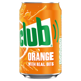 24 x Club Orange Cans - 330Ml