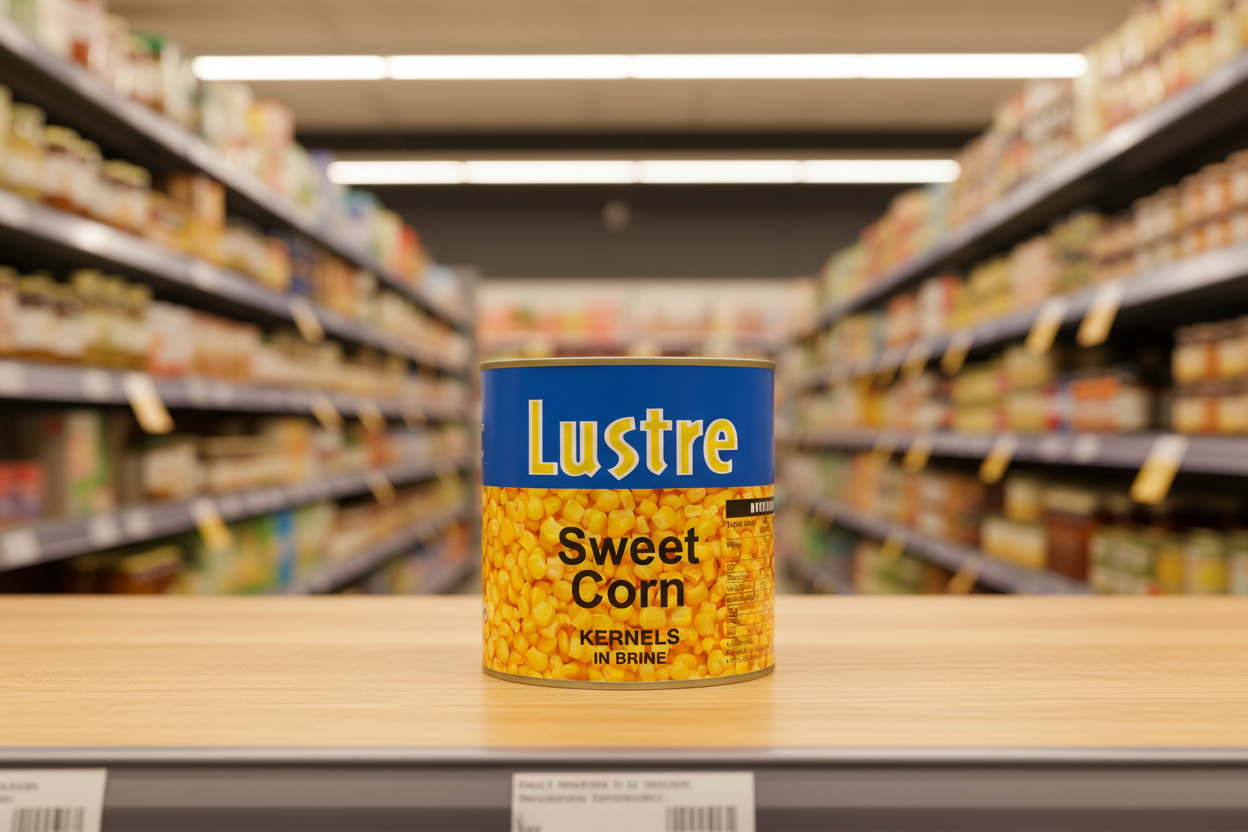 6 x Lustre Sweet Corn Kernels In Brine 2500G