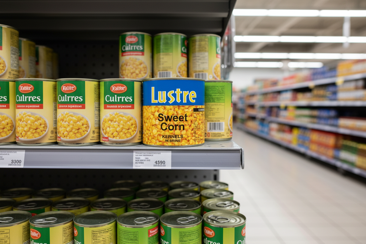 Lustre Sweet Corn Kernels In Brine 2500G