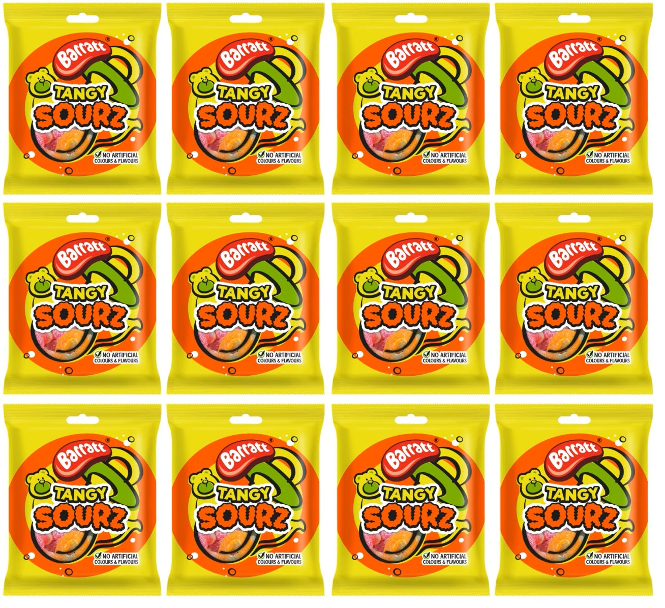 12 X Barratt Tangy Sourz - 140Gm