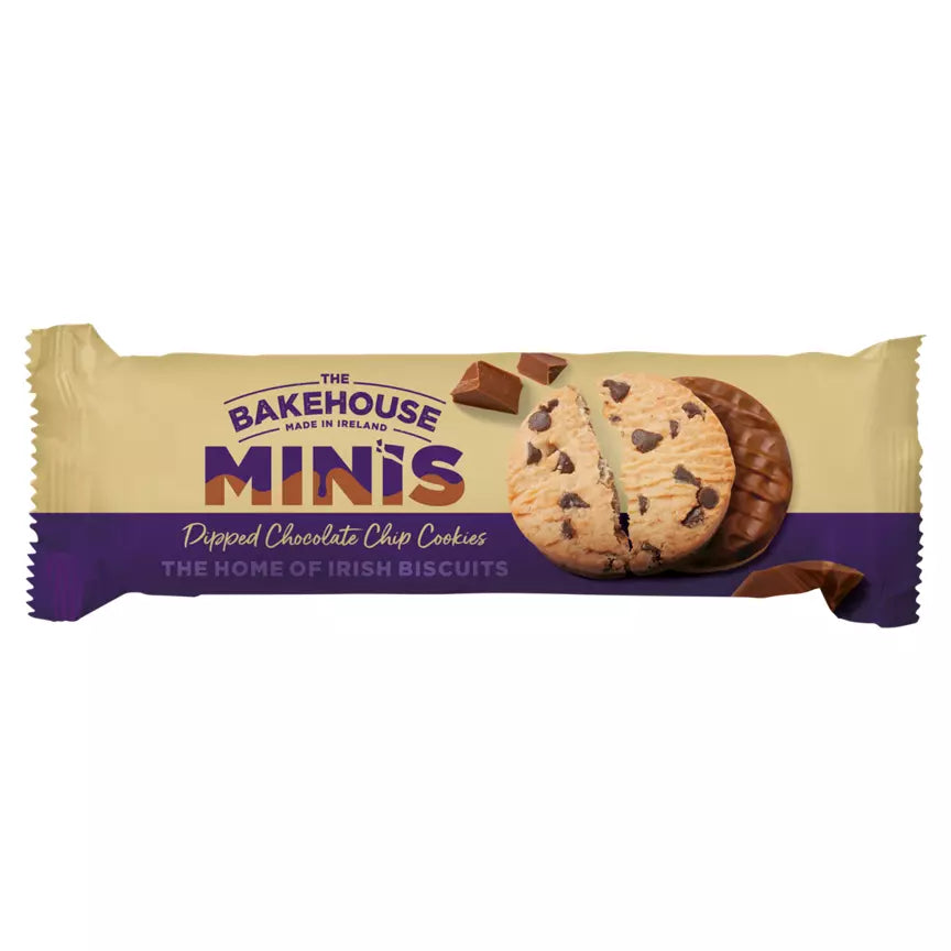 20 x The Bakehouse Minis Dipped Chocolate Chip Cookies 150G