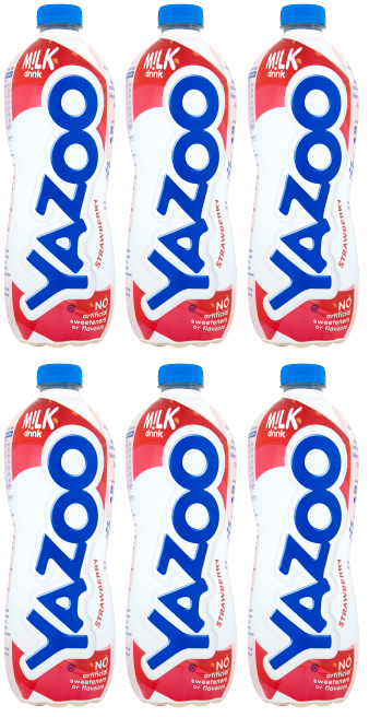 6 x Yazoo Strawberry Milk Drink 1Lt