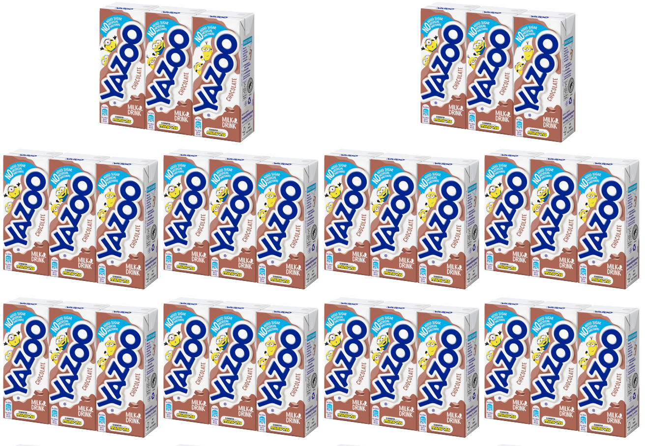 10 x Yazoo Milk Drink Nas Chocolate 3Pk - 3X200Ml