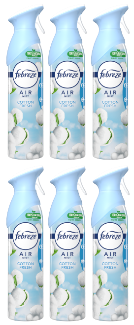 6 x Febreze Air Cotton 300Ml