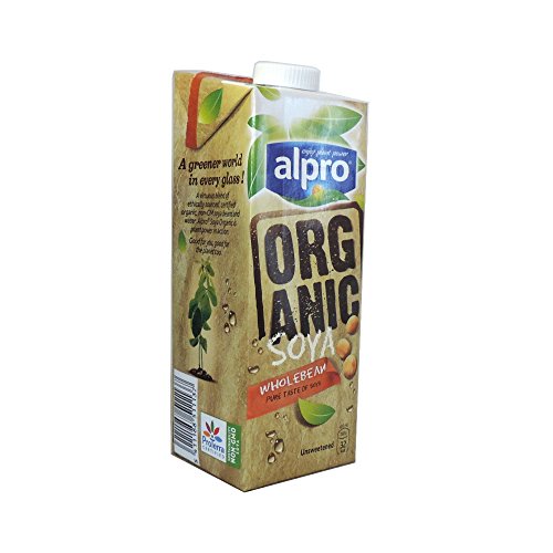 8 x Alpro Organic No Sugars Soya Long Life Drink 1L