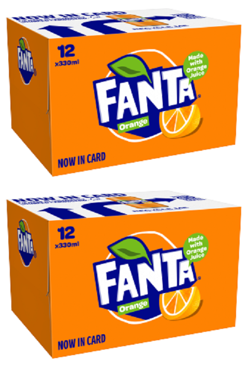 2 x Fanta Orange Can 12 Pack 12X330Ml