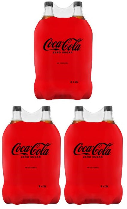 3 x Coca-Cola Zero Sugar 2 X 2L