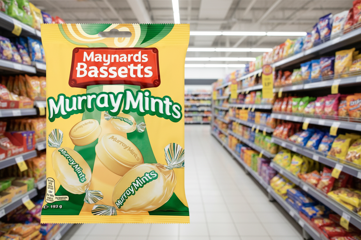 12 x Maynards Bassetts Murray Mints Sweets Bag 193G
