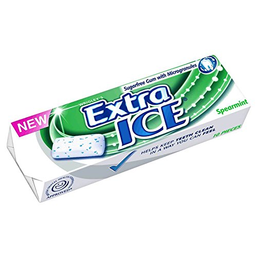 30 x Extra Ice Spearmint Chewing Gum Sugar Free 10 Pieces