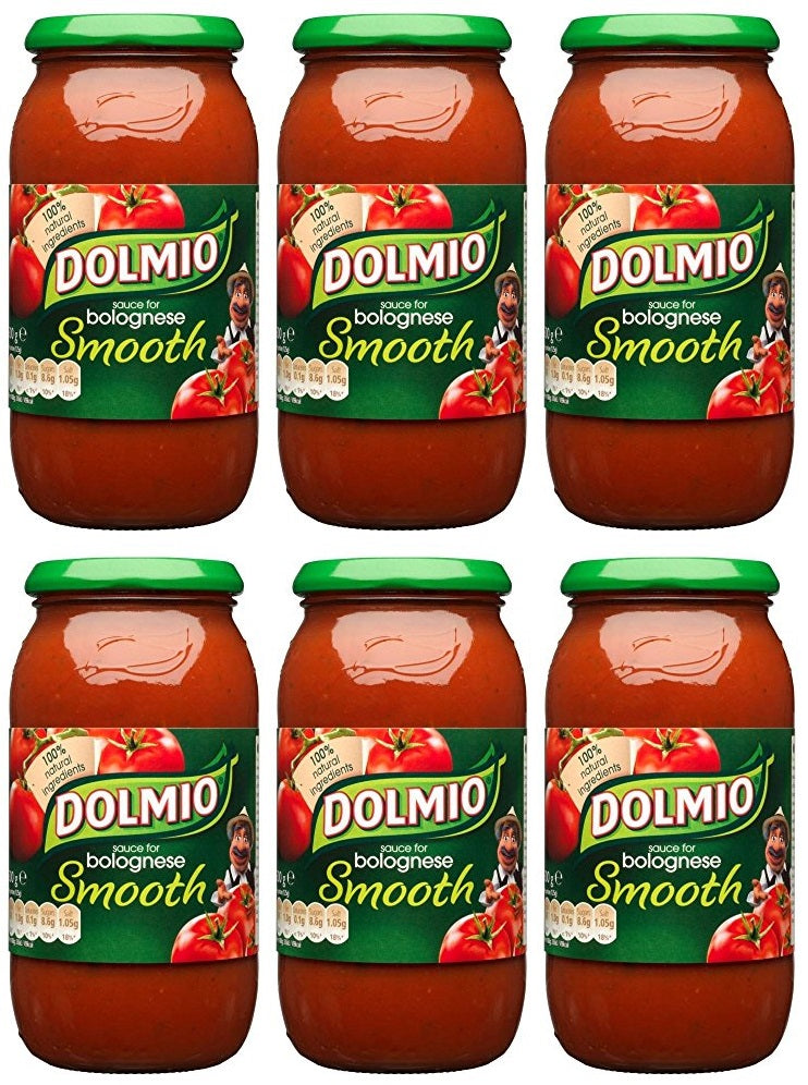 6 x Dolmio Bolognese Smooth Tomato Pasta Sauce 500G