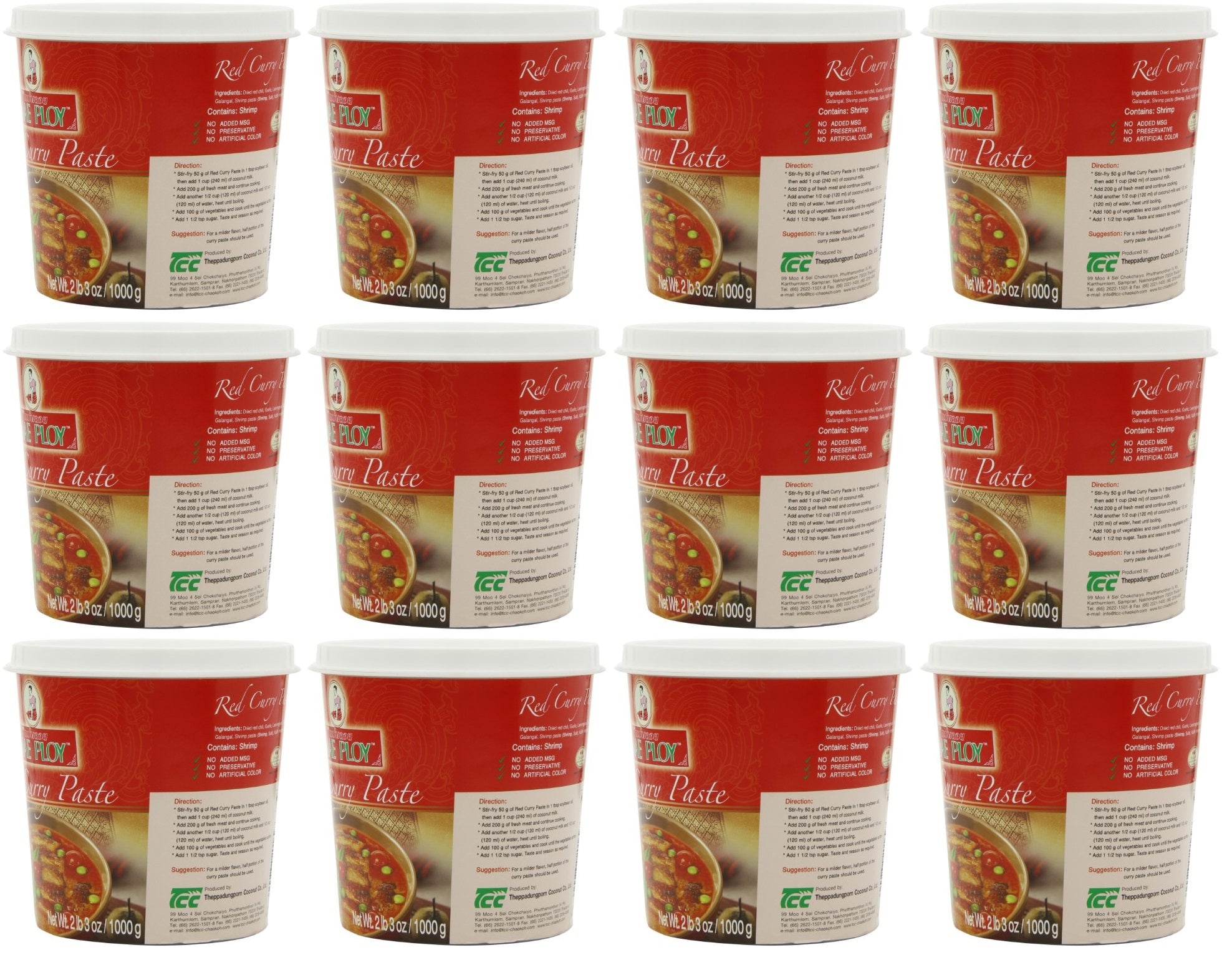 12 x Mae Ploy Curry Paste Red