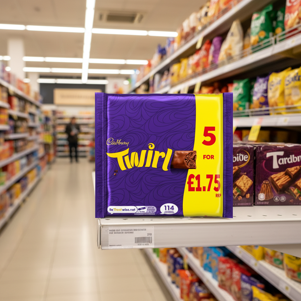 20 X Cadbury Twirl 5Pk - 107.5Gm