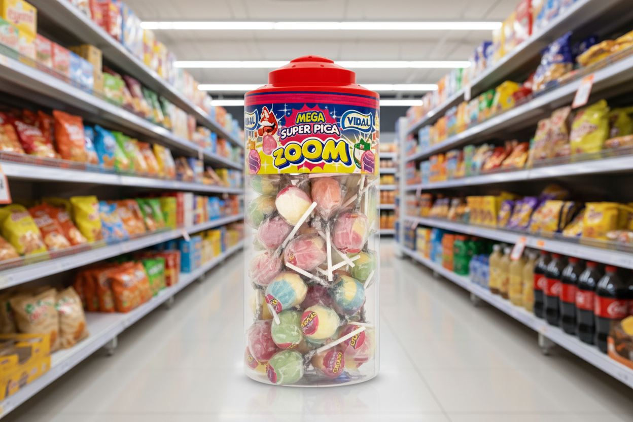 50 x Zoom Mega Sour Bubblegum Lolly