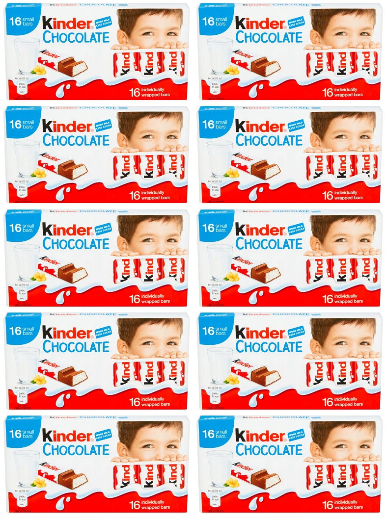 10 x Kinder Chocolate T16 - 200GM