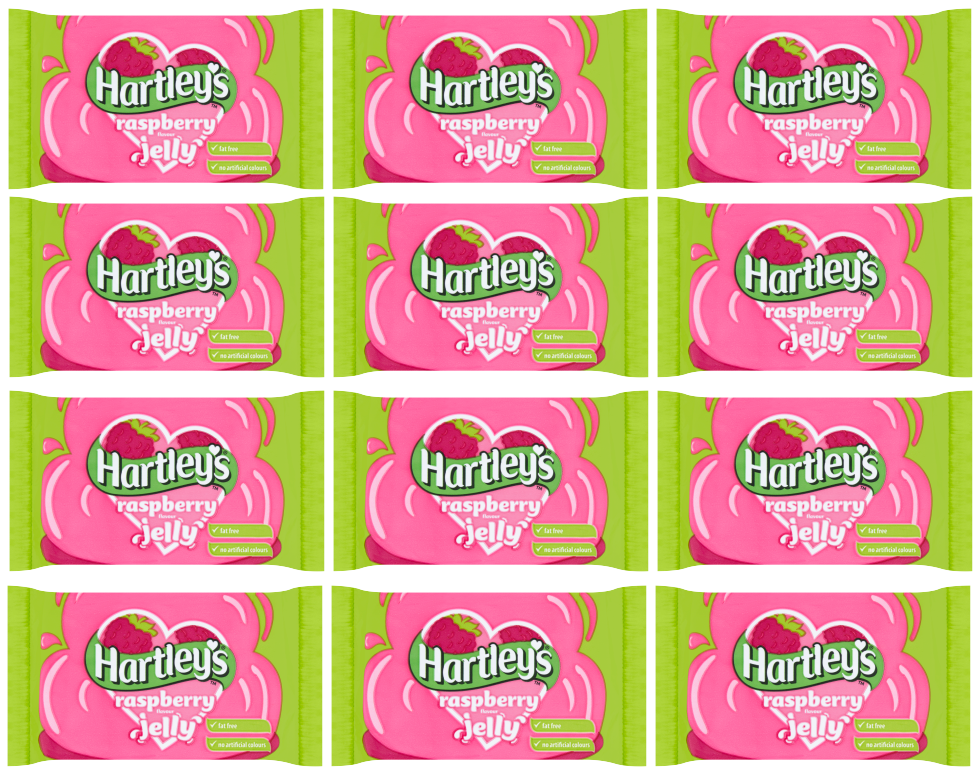 12 x Hartleys Jelly Raspberry Packet Packet