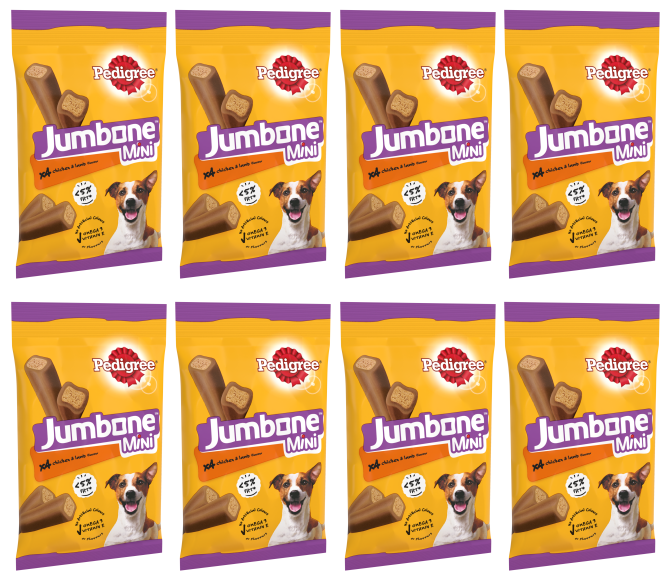 8 x Pedigree Jumbone Small Dog Chicken & Lamb 4 Chews 160Gm