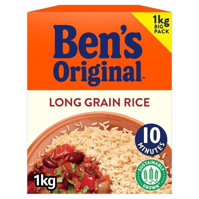 12 x Bens Original Long Grain Rice 1Kg