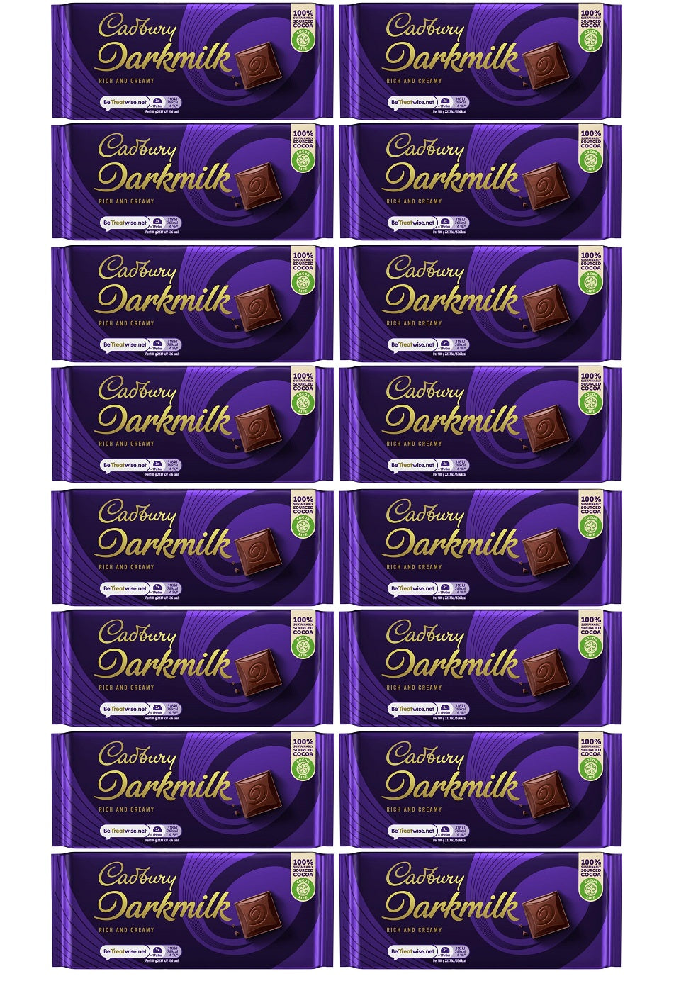 16 x Cadbury Dark Milk Large Bar - 85GM