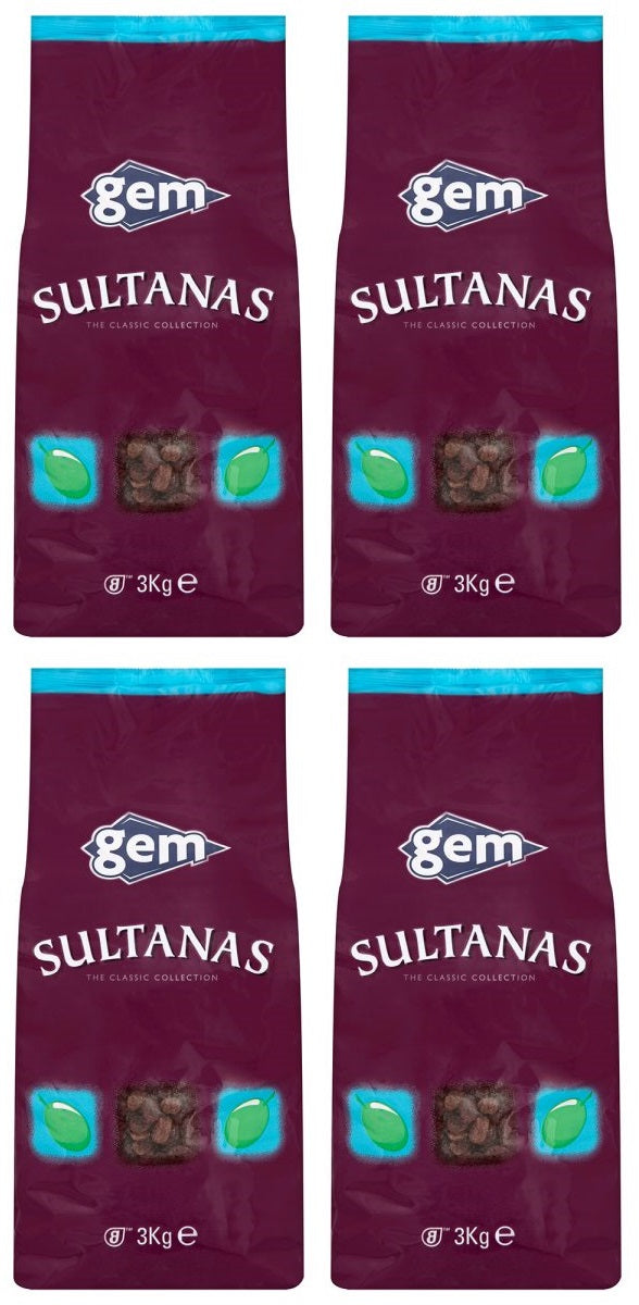 4 x Gem Sultanas 3Kg