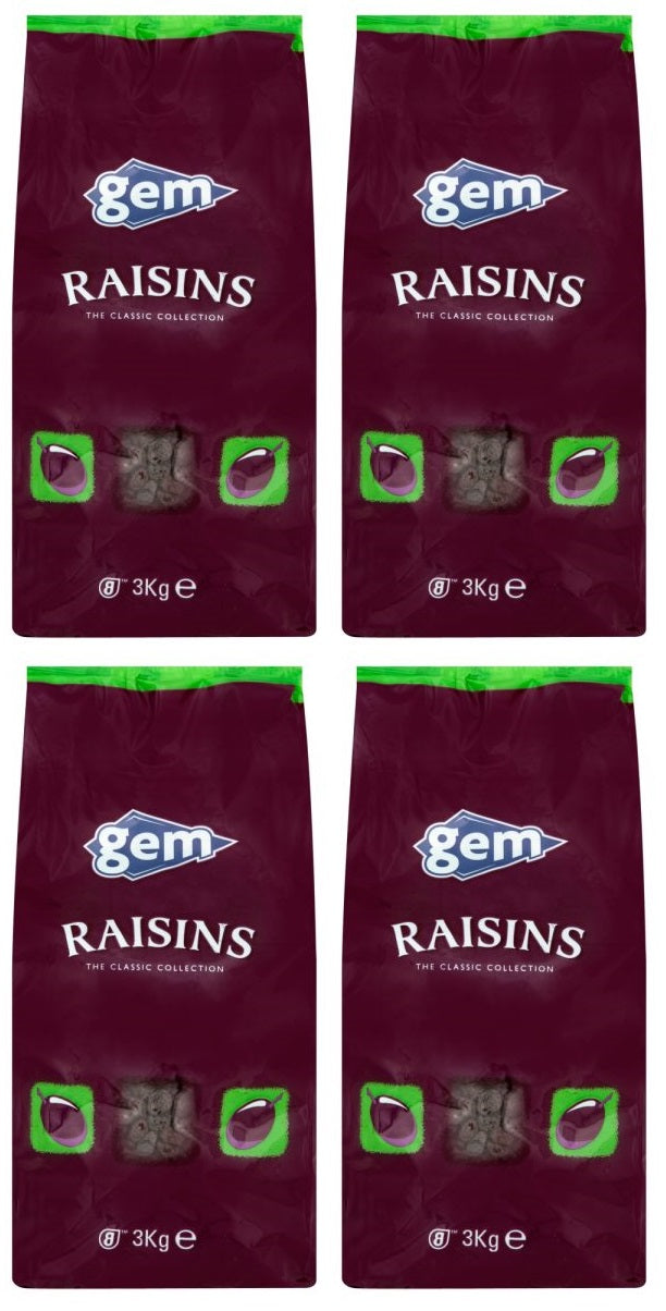 4 x Gem Raisins 3Kg