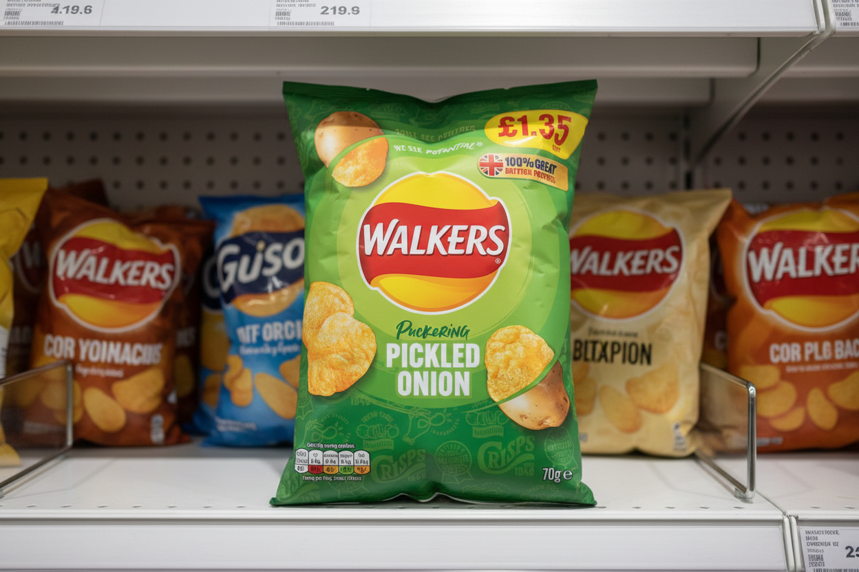18 x Walkers Pickled Onion - 70GM