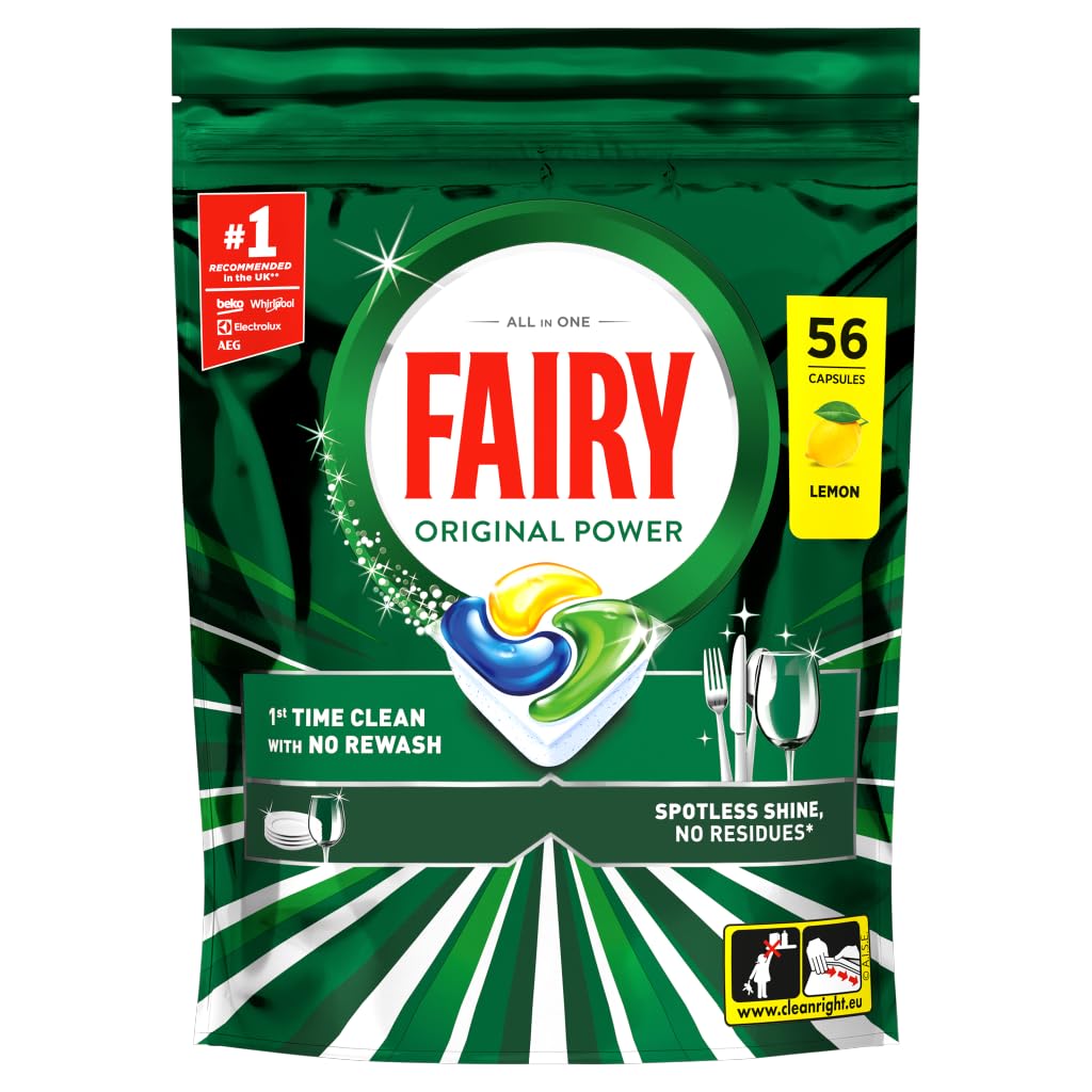4 X Fairy Original Dishwash Tablet Lemon - 56 Pack