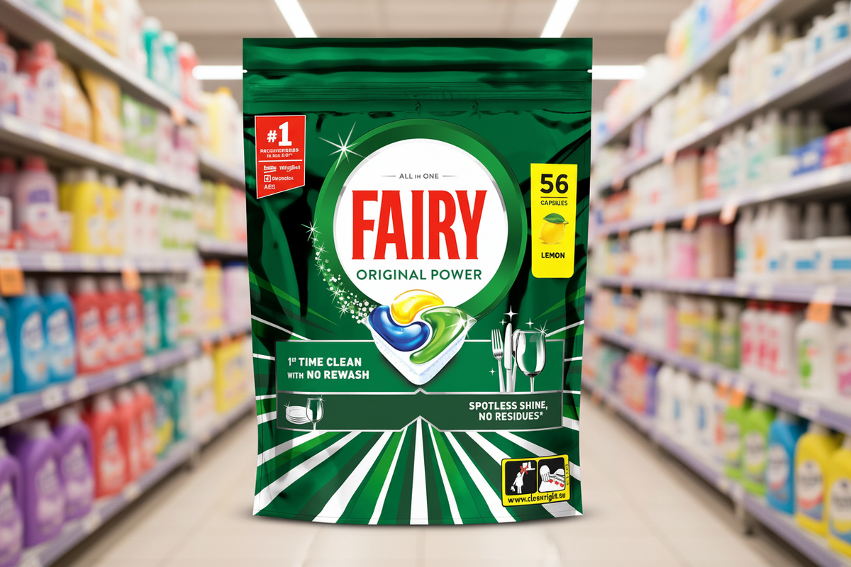 4 X Fairy Original Dishwash Tablet Lemon - 56 Pack