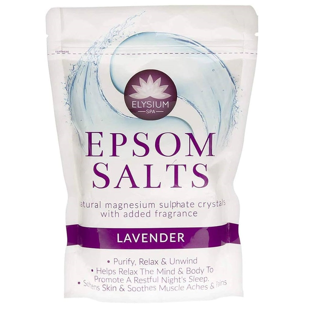 12 X Elysium Epsom Salts Lavendar & Eucalyptus 450GM