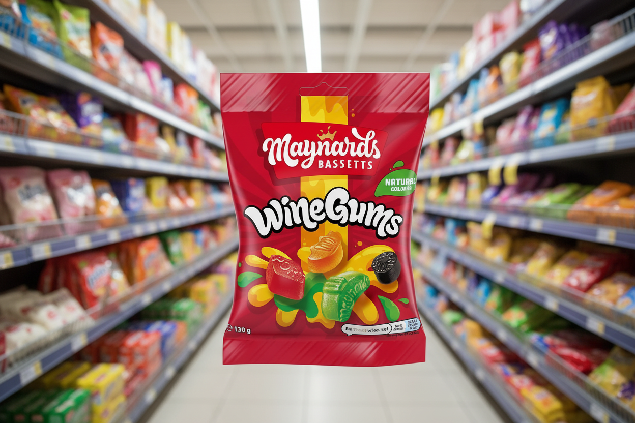 10 x Maynards Bassetts Wine Gums Sweets Bag 130G