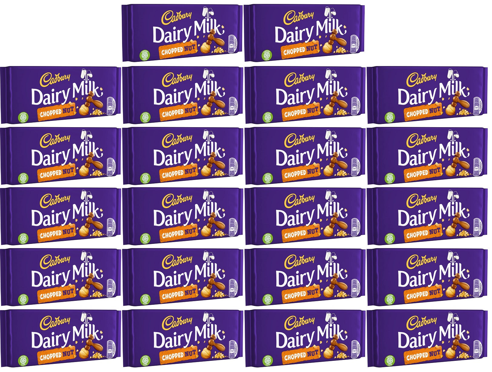 22 x Cadbury Dairy Milk Chopped Nut Bar - 95GM