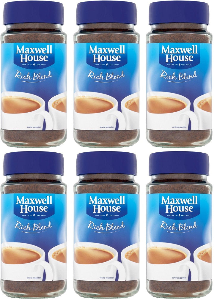 6 x Maxwell House Rich Blend Instant Coffee 200G