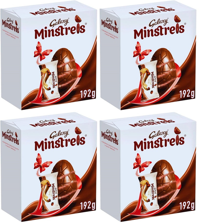 4 x Galaxy Minstrels Milk Chocolate Large Easter Egg - 192GM