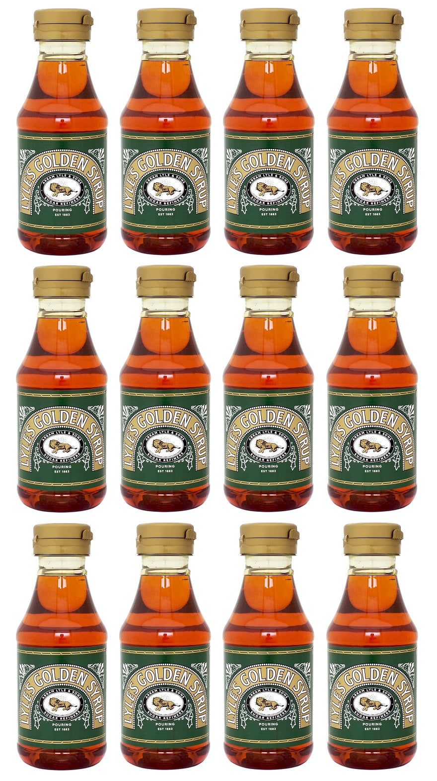 Poring Syrup 12 x Lyle's Golden Syrup Pouring 454G