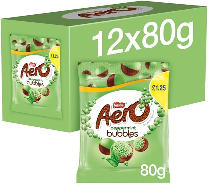 12 x Aero Bubbles Peppermint Pouch - 80GM